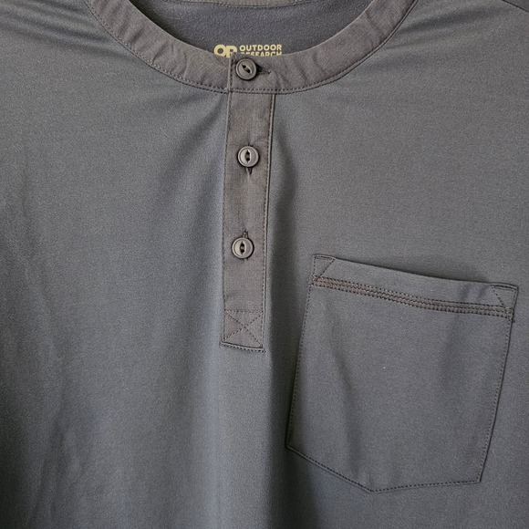 OUTDOOR RESEARCH NWT Baritone Naval Blue L/S ActiveTemp Button Henley Sz M - Picture 5 of 16